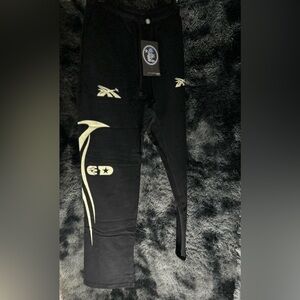 Brand new Black Athletic Pants with White Accents